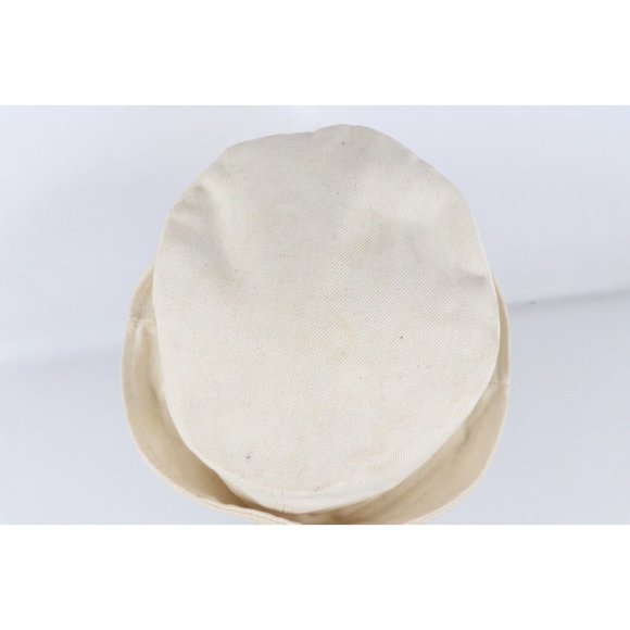 Vintage 90s Streetwear Sunflower Canvas Bucket Hat Cap Cream Cotton Womens M/L main image 6